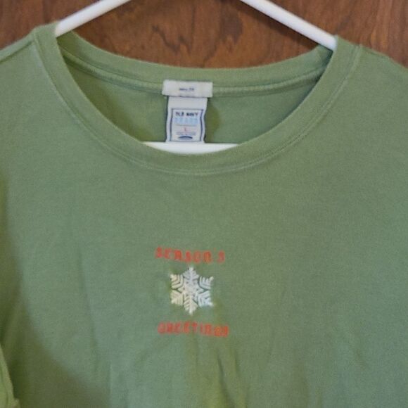 Large Old Navy Green Christmas Long Sleeve Top - Picture 4 of 5